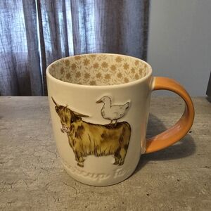 Cooksmart Buttercup Farm Barrel Mug Angus/highland cow and duck design.